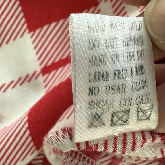 Boho Jane Holiday Plaid Tunic Button Up Womens Medium Christmas Whimsical - Picture 7 of 7